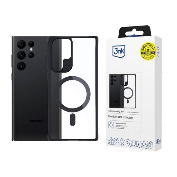 Etui SAMSUNG GALAXY S24 ULTRA 3mk Satin Armor MagCase czarne