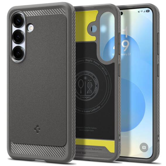 Case SAMSUNG GALAXY S25 Spigen Rugged Armor Mag MagSafe Marble Grey