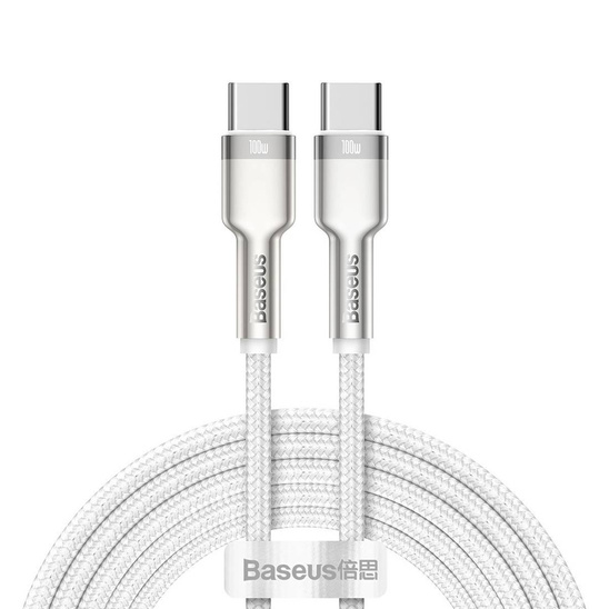 Cable USB-C to USB-C Baseus Cafule, 100W, 2m (white)