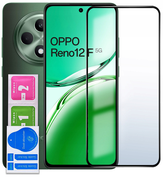 Szkło Hartowane 5D OPPO RENO 12F 5G Full Glue czarne