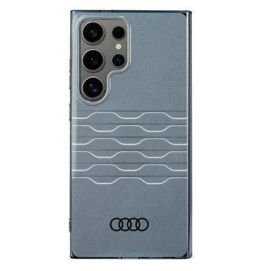 Oryginalne Etui SAMSUNG GALAXY S24 ULTRA Audi Hardcase IML Pattern MagSafe Case (AU-IMLS24U-A6/D3-GY) szare