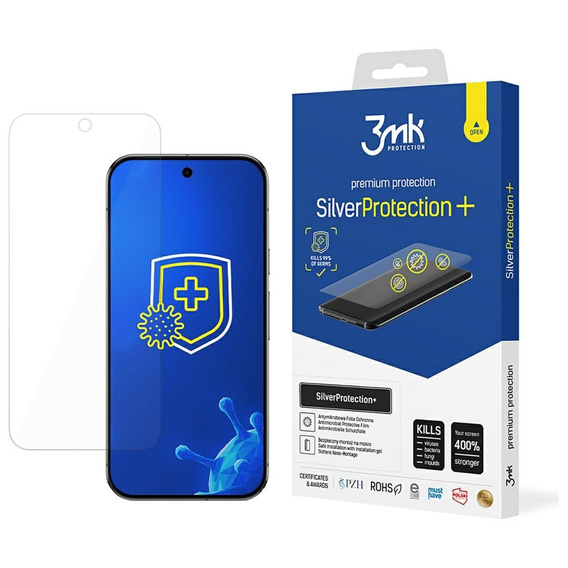 Antimicrobial film GOOGLE PIXEL 9 PRO XL Wet mounted 3mk SilverProtection+