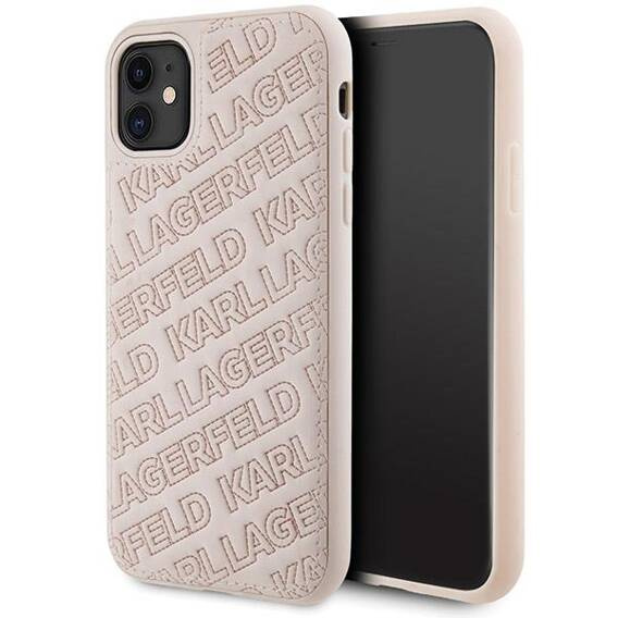 Original Case IPHONE 11 / XR Karl Lagerfeld Hardcase Quilted K Pattern (KLHCN61PQKPMP) pink