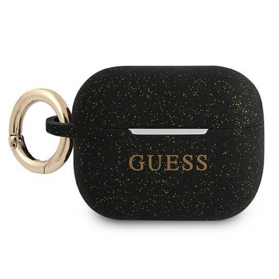 Oryginalne Etui APPLE AIRPODS PRO Guess Silicone Glitter (GUAPSGGEK) czarne