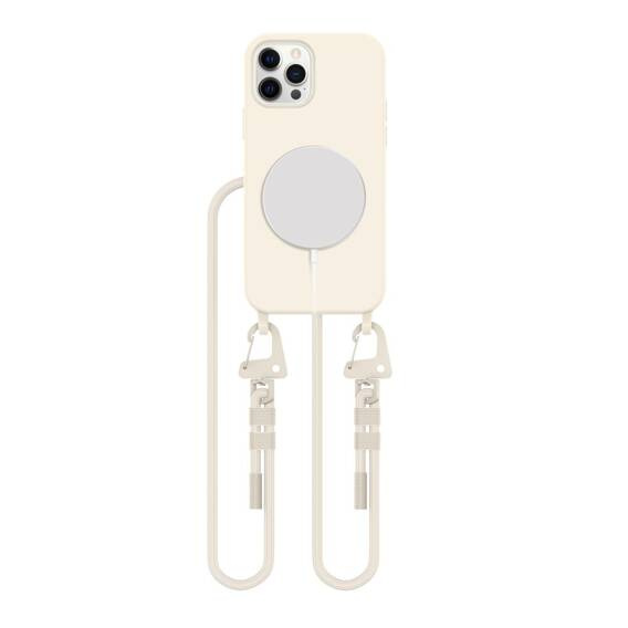 Case IPHONE 12 / 12 PRO Tech-Protect Magnecklace MagSafe Cosmic Latte