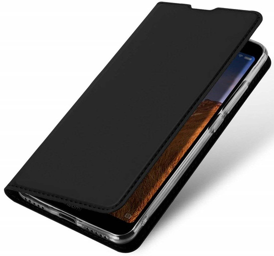 HUAWEI Y6P case with a Dux Ducis leather skin leather flip navy black