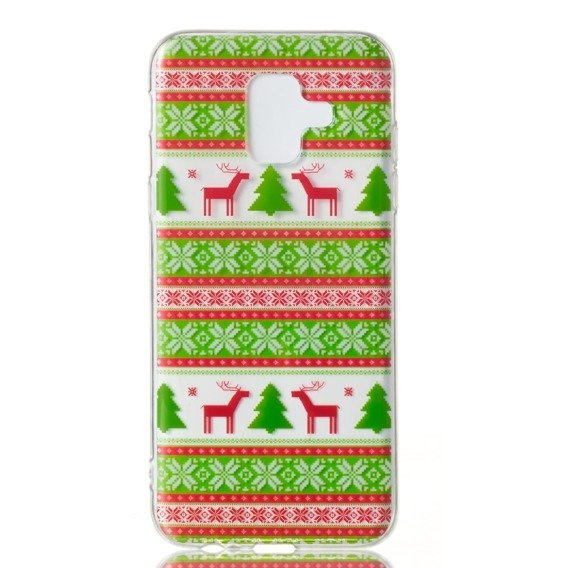 Etui Slim Art SAMSUNG A6 2018 Christmas and reindeer