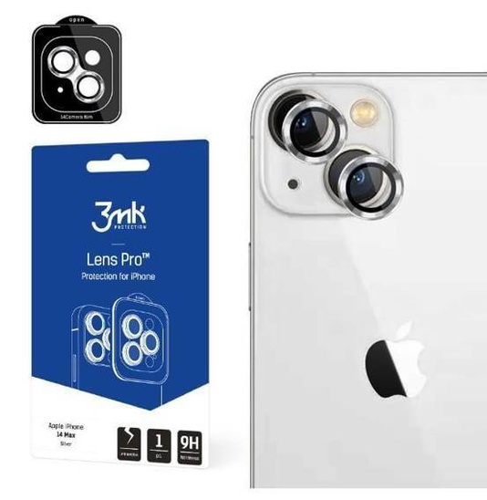 Szkło Hartowane na Aparat IPHONE 14 PLUS 3MK Lens Protection Pro srebrne