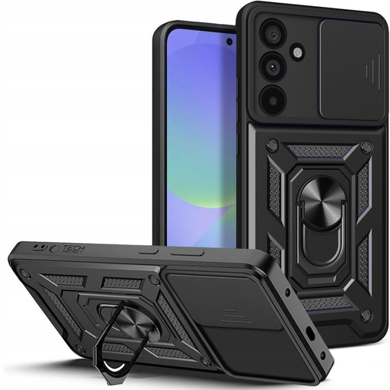 Case SAMSUNG GALAXY A36 5G Tech-Protect Camshield Pro black