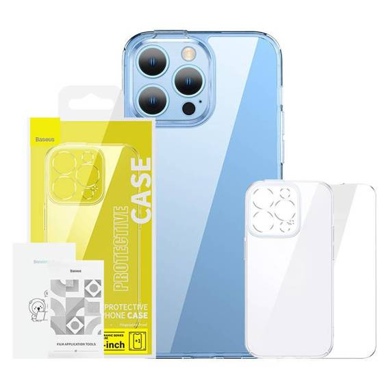 Etui + Szkło Hartowane IPHONE 14 PRO MAX Baseus SuperCeramic transparentne