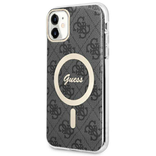 Original Case IPHONE 11 Guess Hardcase 4G MagSafe (GUHMN61H4STK) black