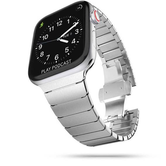 Strap for APPLE WATCH 4 / 5 / 6 / 7 / SE (42 / 44 / 45 MM) Tech-Protect LinkBand silver