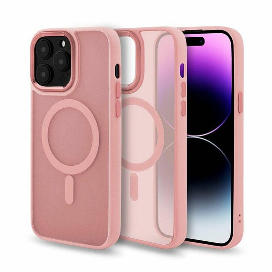 Etui IPHONE 16 PLUS Matt MagSafe jasny róż