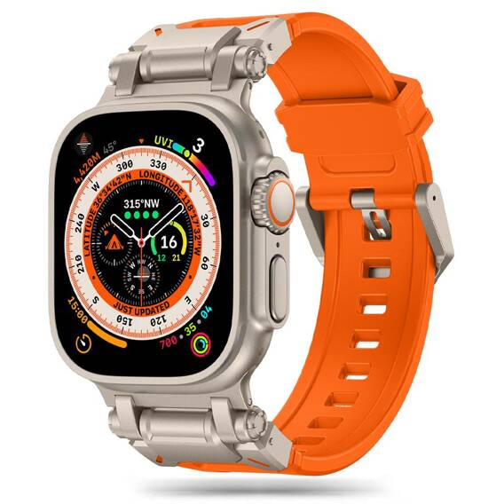 Pasek do APPLE WATCH 4 / 5 / 6 / 7 / 8 / 9 / SE / ULTRA 1 / 2 (42 / 44 / 45 / 49 MM) Tech-Protect Delta Pro TItanium