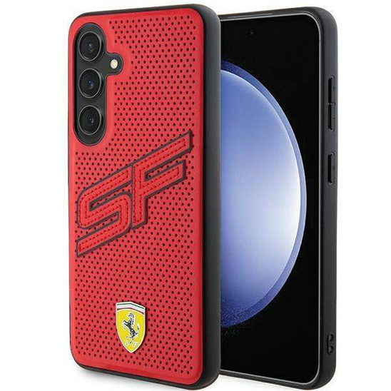 Original Case SAMSUNG GALAXY S24+ Ferrari Hardcase Big SF Perforated (FEHCS24MPINR) red