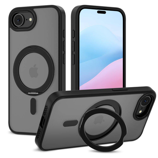 Etui IPHONE 16E Tech-Protect MagRing MagSafe Matte czarne