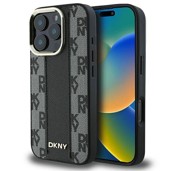 Oryginalne Etui IPHONE 16 PRO MAX DKNY Hardcase Checkered Pattern MagSafe (DKHMP16XPCPVSLK) czarne