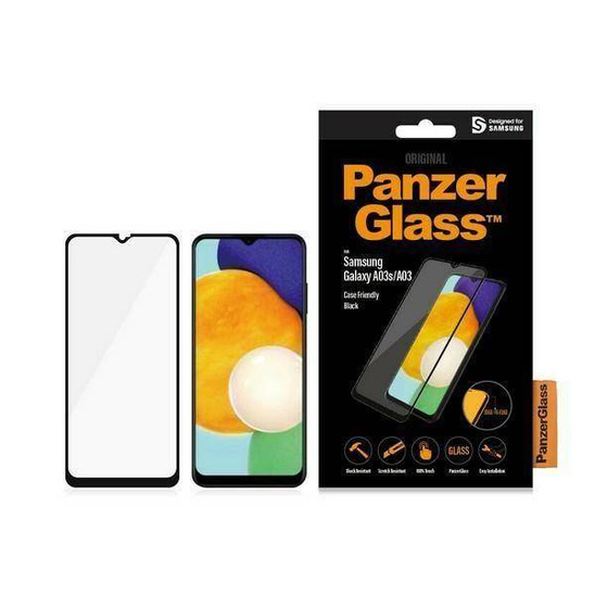 Tempered Glass 5D SAMSUNG GALAXY A03 4G PanzerGlass E2E Regular Case Friendly (7280) black