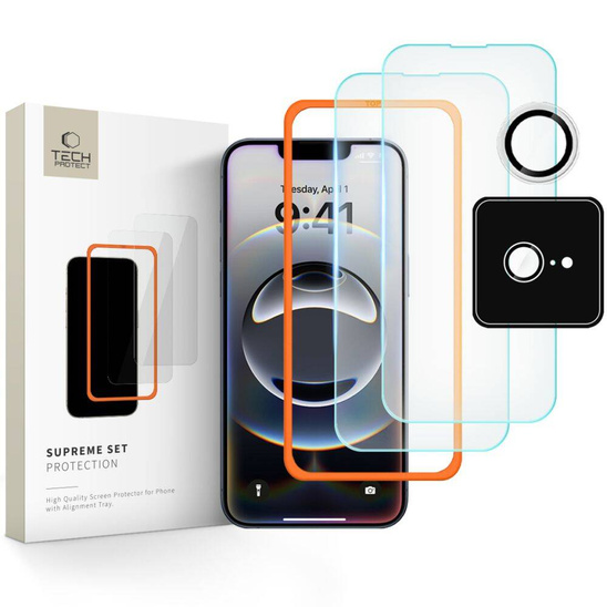 Szkło Hartowane IPHONE 16E Tech-Protect Supreme Set 3-Pack