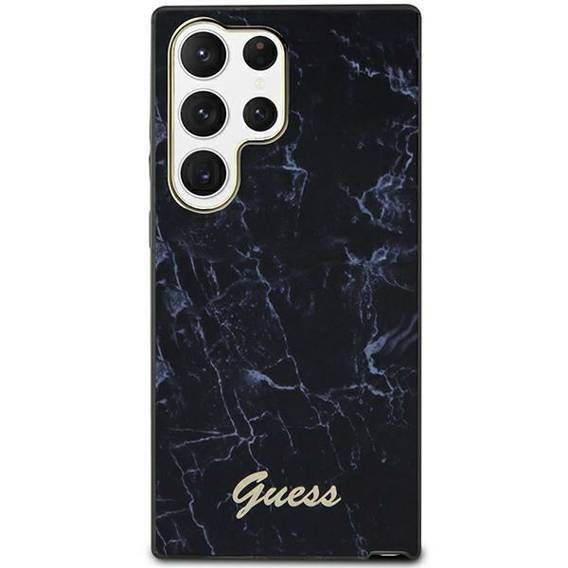 Original Case SAMSUNG GALAXY S23 ULTRA Guess Hardcase Marble (GUHCS23LPCUMAK) black