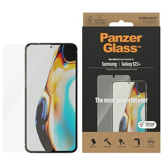 Tempered Glass SAMSUNG GALAXY S23+ PanzerGlass Ultra-Wide Fit Screen Protection (7323)