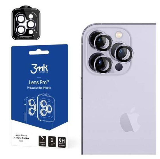 Szkło Hartowane na Aparat IPHONE 14 PRO / 14 PRO MAX 3MK Lens Protection Pro fioletowe