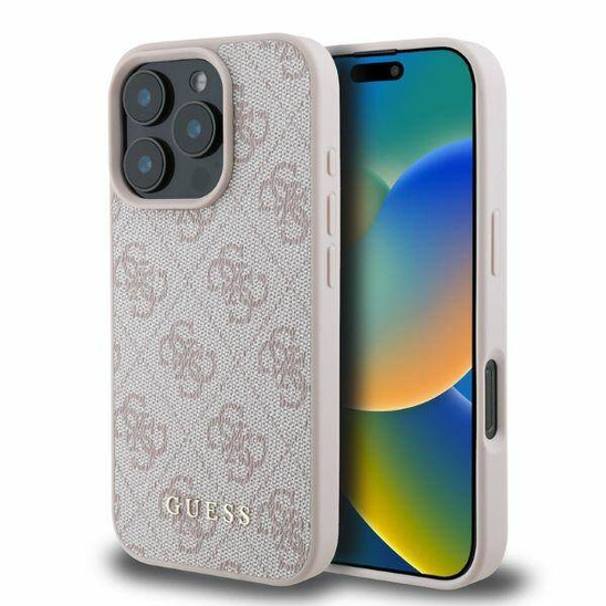 Original Case IPHONE 16 PRO Guess Hardcase 4G Classic (GUHCP16LG4GFPI) pink