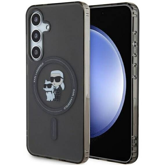 Original Case SAMSUNG GALAXY S24 Karl Lagerfeld Hardcase IML Karl&Choupette MagSafe (KLHMS24SHGKCNOK) black