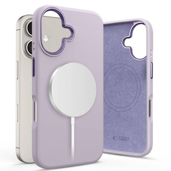 Case IPHONE 16 Tech-Protect Silicone Pure MagSafe Mauve