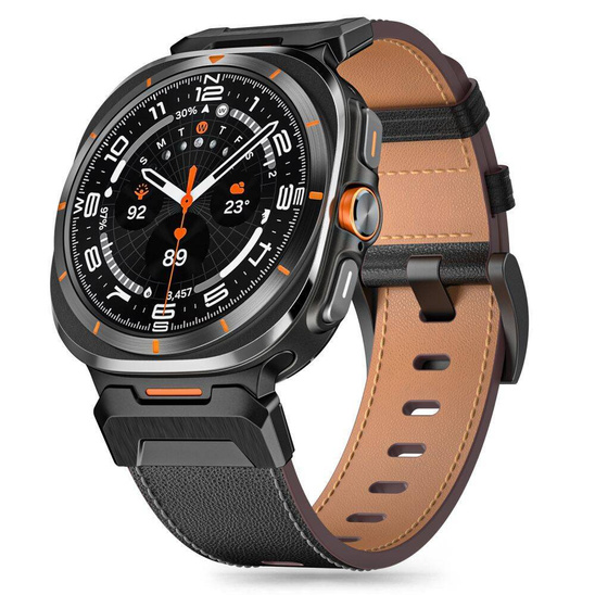 Pasek do SAMSUNG GALAXY WATCH ULTRA (47MM) Tech-Protect Delta Pro Leather czarne