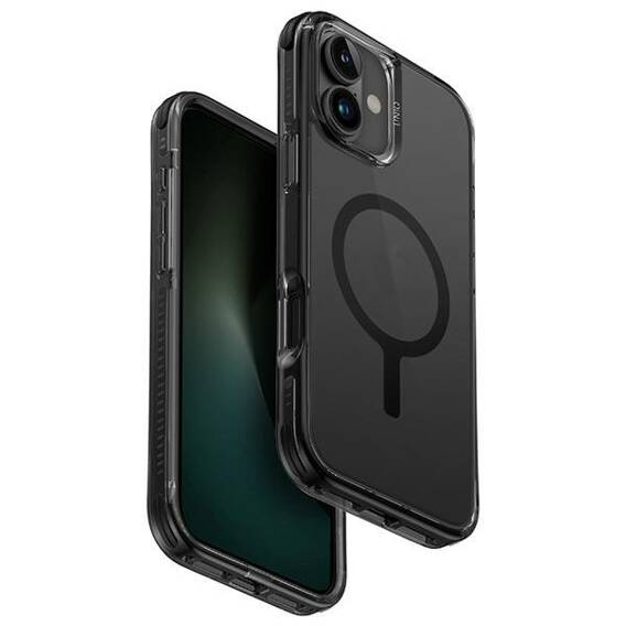 Case IPHONE 16 PLUS UNIQ Combat Magclick Charging Carbon black