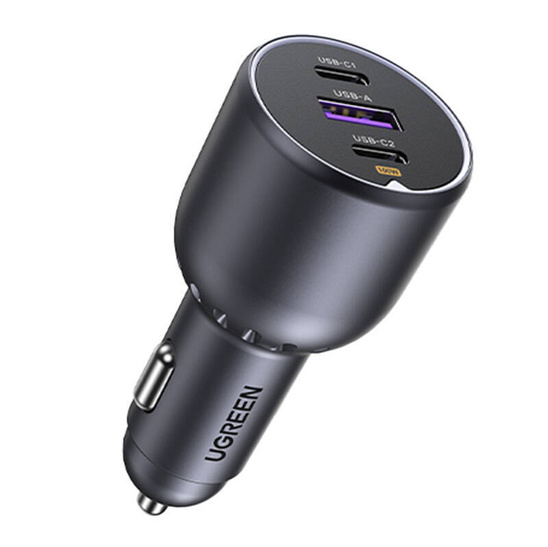 Car Charger 130W 2x USB-C + USB UGREEN EC705 black