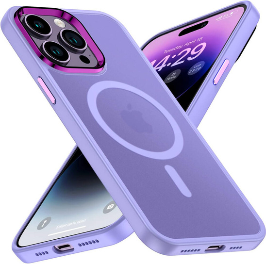 Case IPHONE 14 PRO Matt MagSafe purple