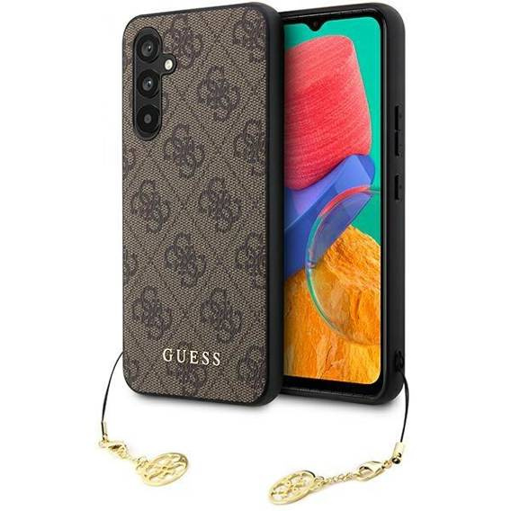 Oryginalne Etui SAMSUNG GALAXY A54 5G Guess Hard Case 4G Charms Collection (GUHCSA54GF4GBR) brązowe