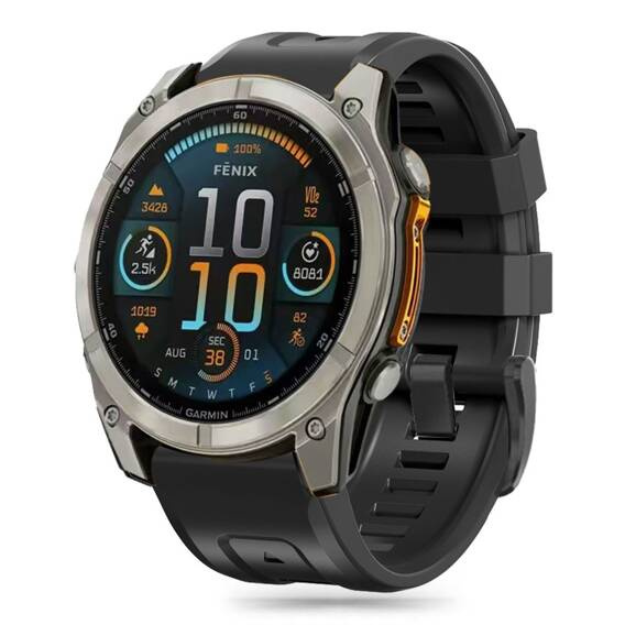 Pasek do GARMIN FENIX 5S / 5S PLUS / 6S / 6S PRO / 7S / 8 (43MM) Tech-Protect Silicone czarne