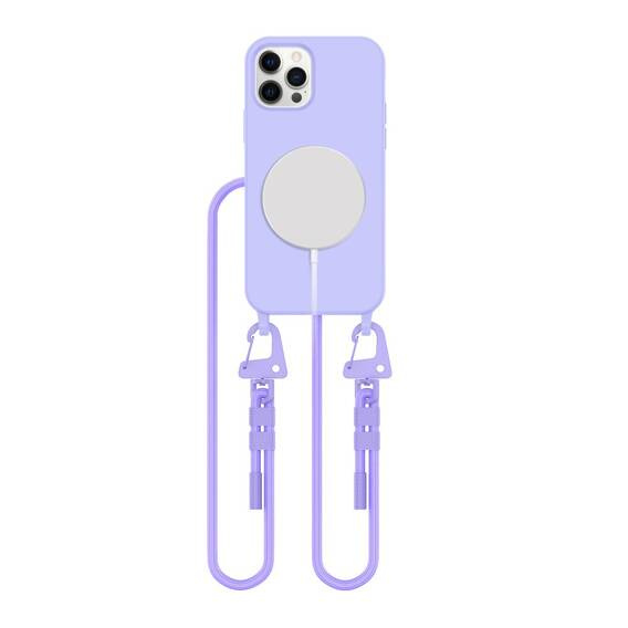 Etui IPHONE 12 / 12 PRO Tech-Protect Magnecklace MagSafe lawendowe