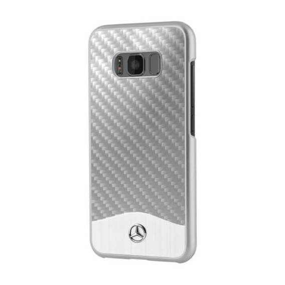 Case SAMSUNG GALAXY S8+ Mercedes Hard Case Carbon (MEHCS8LCACSI) silver