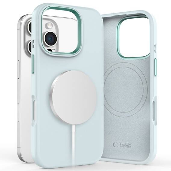 Case IPHONE 16 PRO Tech-Protect Silicone Pure MagSafe Sky Blue