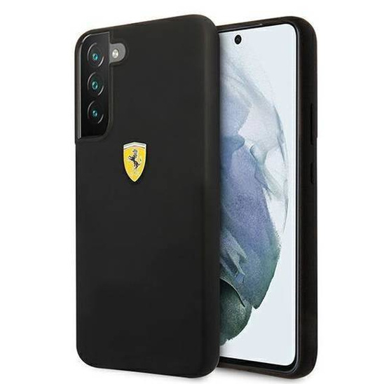 Original Case SAMSUNG GALAXY S22+ PLUS Ferrari Hardcase On Track Silicone (FESSIHCS22MBK) black