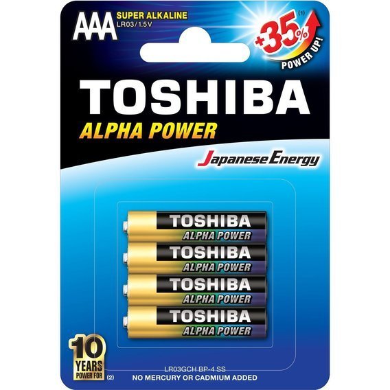 Bateria AAA TOSHIBA Alpha Power 4szt 1.5V Alkaliczna LR03/4/48 BL