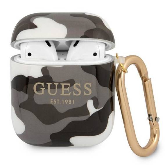 Etui APPLE AIRPODS Guess Camo Collection (GUA2UCAMG) czarne