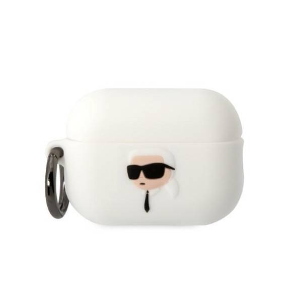 Etui APPLE AIRPODS PRO 2 Karl Lagerfeld Silicone Karl Head 3D białe