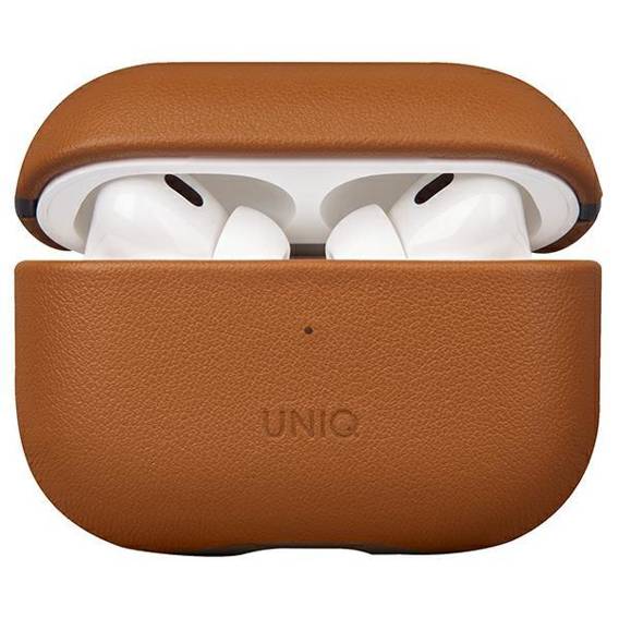 Etui APPLE AIRPODS PRO 2 UNIQ Terra Genuine Leather brązowe