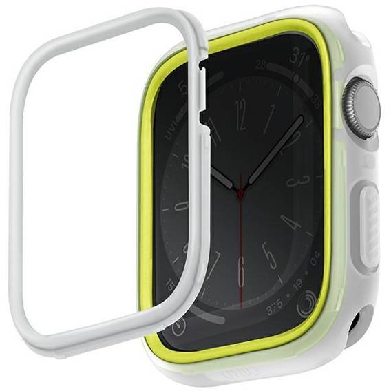 Etui APPLE WATCH 4 / 5 / 6 / 7 / 8 / SE ( 40 / 41 MM) UNIQ Moduo limonkowo - białe