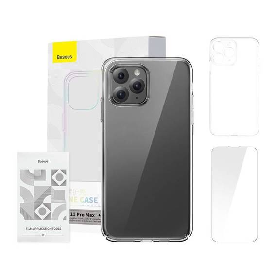 Etui Baseus Crystal Series Clear do iPhone 11 pro max (przezroczyste) +szkło hartowane +zestaw czyszczący