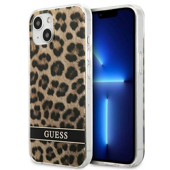 Etui IPHONE 13 MINI Guess Hardcase Leopard (GUHCP13SHSLEOW) brązowe