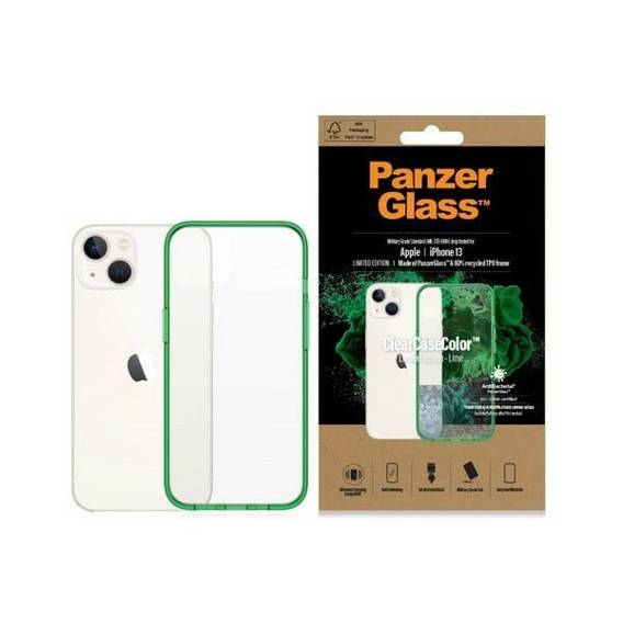Etui IPHONE 13 PanzerGlass ClearCase Antibacterial Military (0334) Grade Lime