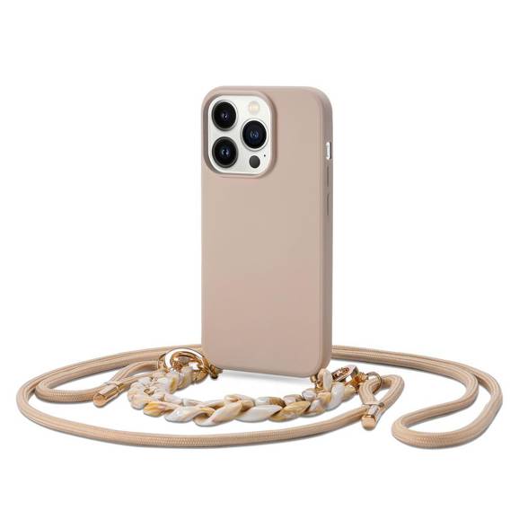 Etui IPHONE 14 PRO MAX Tech-Protect Icon Chain beżowe