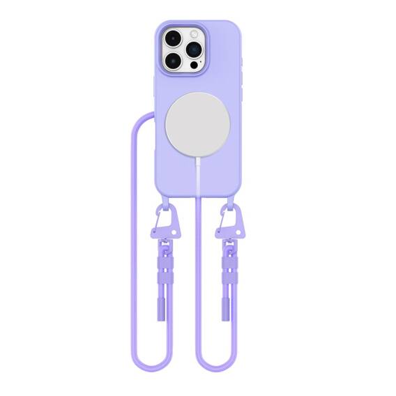 Etui IPHONE 16 PRO MAX Tech-Protect Magnecklace MagSafe lawendowe