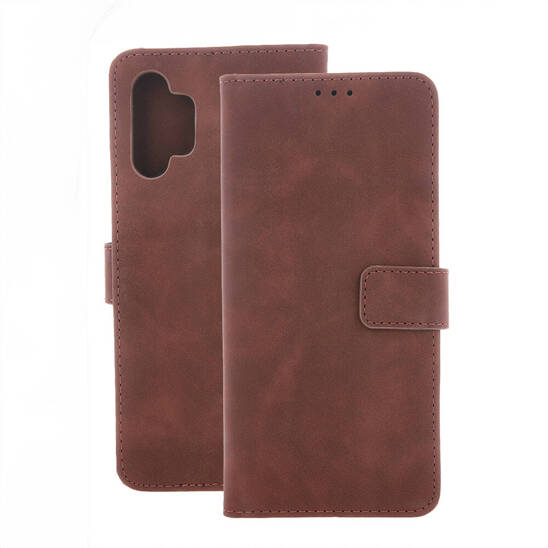 Etui MOTOROLA MOTO G54 5G Smart Velvet Case Skóra Ekologiczna brązowe